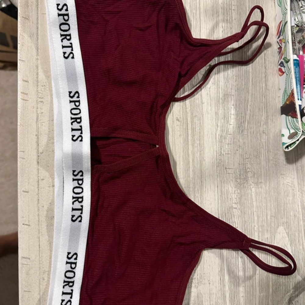 Red shein bra
